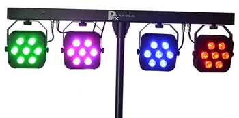 Stage Lighting Set with 8 Pre-Wired LED Pars, DMX Controller & Stands